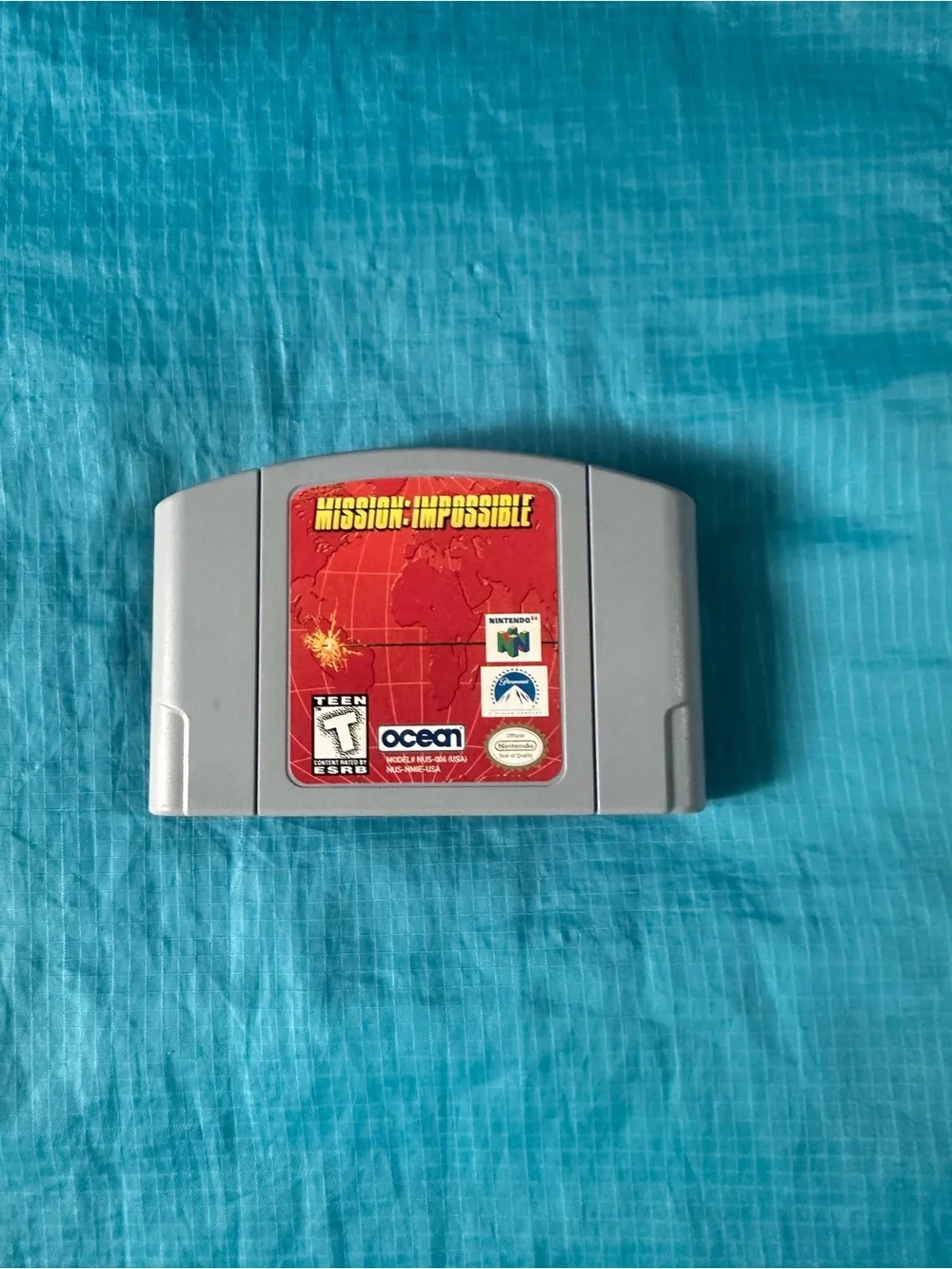 Nintendo Mission: Impossible N64 Cartridge - Gray with Red Label
